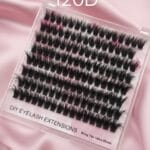 120D2 DIY Eyelash Extension Kit - Fairy & Fish Tail Mixed Cluster Lashes(80D Volume)