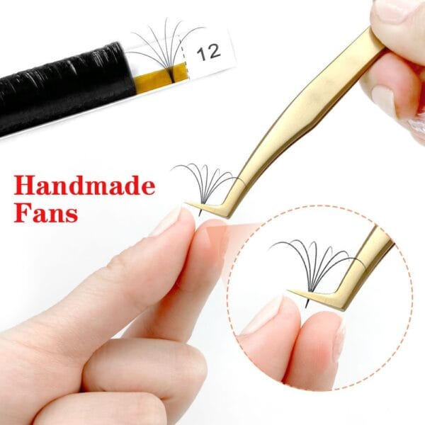 Premium Faux Mink Individual Eyelash Extensions Full Volume Natural Soft Handmade Curl Eyelashes 8MM-25MM Length Professional