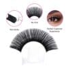 Wholesale Korean Pbt Deep Matte Silk Volumizing Classic Eyelash Extension Tray Cashmere Matte Eyelash Extension