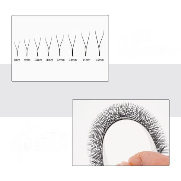 YY Lash Extensions Bulk Wholesale - Double Tip Air Volume Lashes for Fast Application - Premium Synthetic Fiber Eyelash Supplies