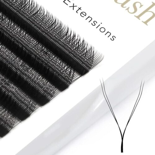 YY Lash Extensions Bulk Wholesale - Double Tip Air Volume Lashes for Fast Application - Premium Synthetic Fiber Eyelash Supplies