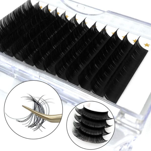Wholesale Korean Pbt Deep Matte Silk Volumizing Classic Eyelash Extension Tray Cashmere Matte Eyelash Extension