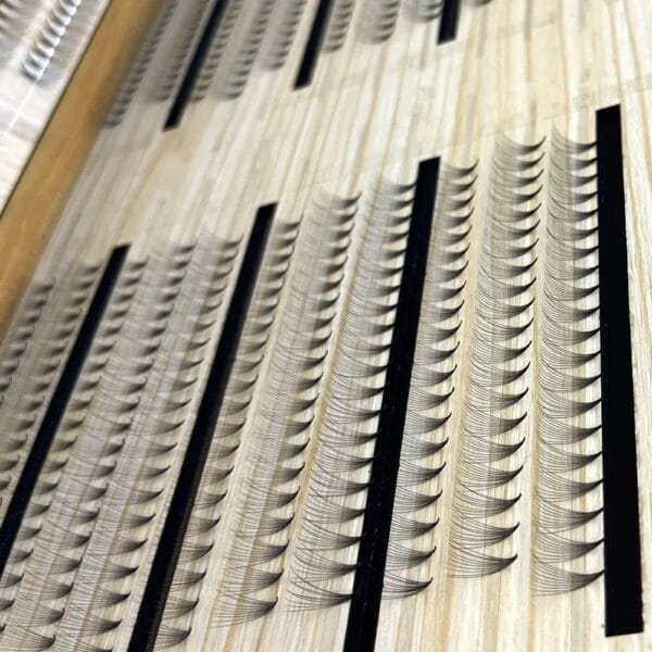 Korea PBT Fiber Premade Volume Lashes 0.05 0.07 2D-20D for Handmade Pre Made Fans Eyelash Extensions Natural Black 12 Rows