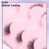 Wholesale 7 Pairs 3D Faux Mink Eyelashes Pack - Natural Long Wispy Lashes - Soft Reusable Clear Band Fake Lashes with Pink Heart Tray