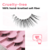 Wholesale 7 Pairs 3D Faux Mink Eyelashes Pack - Natural Long Wispy Lashes - Soft Reusable Clear Band Fake Lashes with Pink Heart Tray