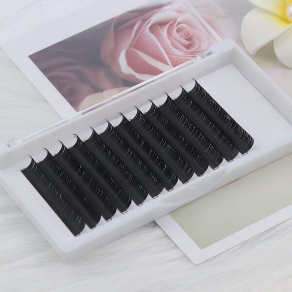Premium Faux Mink Individual Eyelash Extensions Full Volume Natural Soft Handmade Curl Eyelashes 8MM-25MM Length Professional