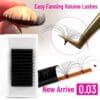 Premium Matte Black Easy Fanning Handmade China Volume Natural Long Professional Eyelashes Extensions YiZe