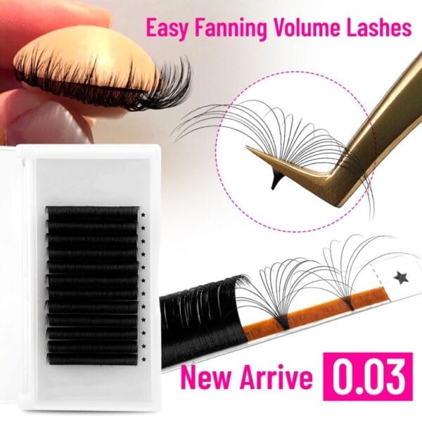 Premium Matte Black Easy Fanning Handmade China Volume Natural Long Professional Eyelashes Extensions YiZe