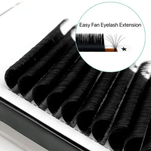 Wholesale Matte Black Cashmere Easy Fan Eyelash Extensions Private Label