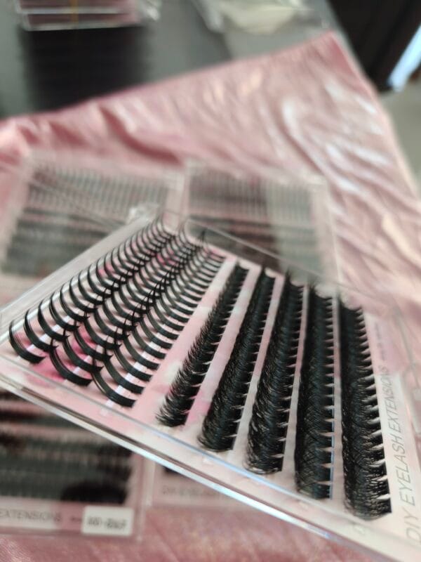 DIY Eyelash Extension Kit - Fairy & Fish Tail Mixed Cluster Lashes(80D Volume)