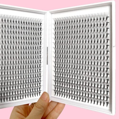 Professional Pre-made Volume Fans | Custom Double-Sided Eyelash Extension Tray Manufacturer