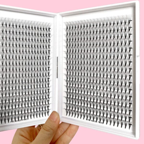 Professional Pre-made Volume Fans | Custom Double-Sided Eyelash Extension Tray Manufacturer