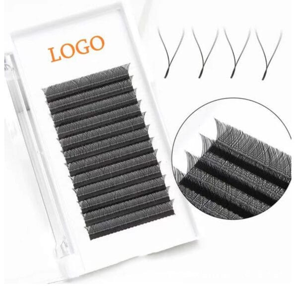 YY Lash Extensions Bulk Wholesale - Double Tip Air Volume Lashes for Fast Application - Premium Synthetic Fiber Eyelash Supplies