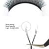 YY Lash Extensions Bulk Wholesale - Double Tip Air Volume Lashes for Fast Application - Premium Synthetic Fiber Eyelash Supplies