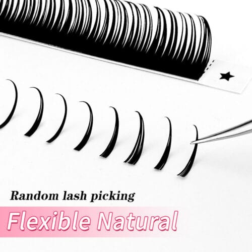 Premium Wet Look Lash Extensions | Professional Spike Lashes for Wispy Hybrid Sets | Easy Picking Individual Clusters Wholesale