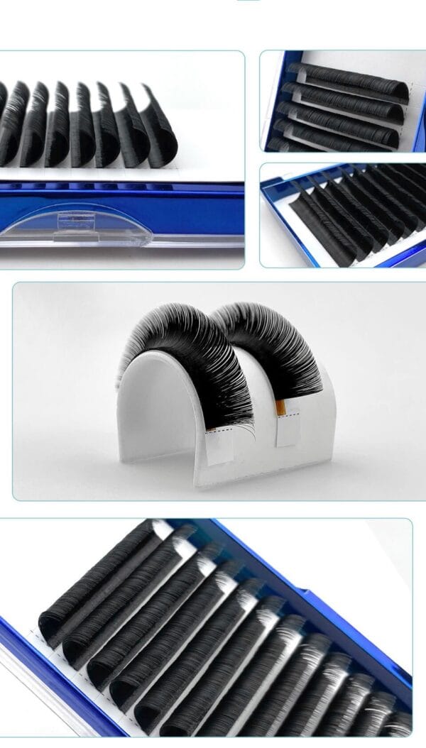 Matte black cashmere volumizing curling silk velvet eyelash tray, faux mink cashmere eyelash extension tray