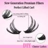 DIY Eyelash Extension Kit - Fairy & Fish Tail Mixed Cluster Lashes(80D Volume)