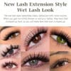 Wholesale 0.05 0.07mm Manga Wispy Cosplay Type Spiked Premium Wet Look Eyelash Extension for Professional Salons