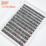30p Professional DIY Segmented Cluster Lashes - Individual Wispy Eyelash Extensions for Salon & Home DIY - Bulk Wholesale Available