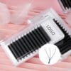 3DW1 YY eyelashes 3D 4D 5D W Shaped Eyelash Extensions Volume Clover Lashes Matte Black Soft PBT Fiber for Professional Lash Technicians
