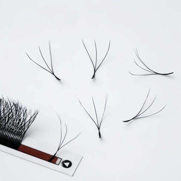 3DW2 YY eyelashes 3D 4D 5D W Shaped Eyelash Extensions Volume Clover Lashes Matte Black Soft PBT Fiber for Professional Lash Technicians