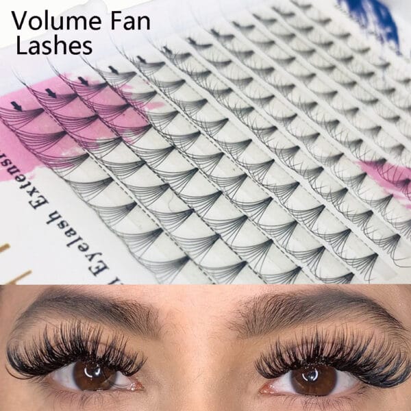 Wholesale 3D 4D 5D 6D 7D 8D 10D Short Stem Premade Fan Eyelash Extensions Soft Matte Black Faux Mink Lashes for Lash Artists