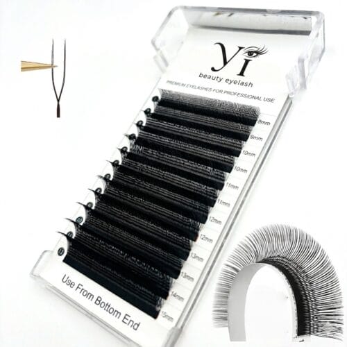 U形8 OEM/Private Label U-Shape Clover Lashes Matte Black Soft Synthetic Fiber High Efficiency YY 3D 4D 5D Eyelash Extensions Factory Supplier