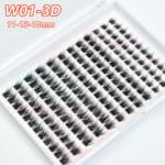 w01 3d Professional DIY Segmented Cluster Lashes - Individual Wispy Eyelash Extensions for Salon & Home DIY - Bulk Wholesale Available