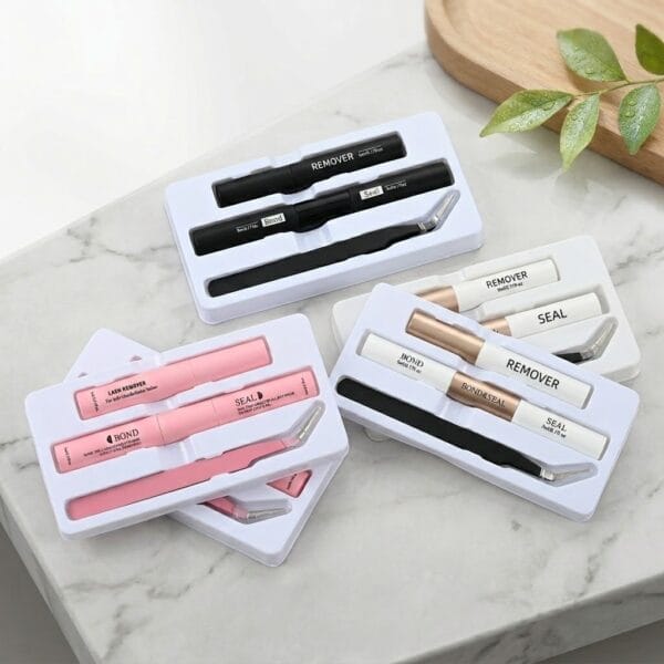 Custom Logo DIY Lash Extension Glue Kit - 3-in-1 Waterproof Bond and Seal with Remover