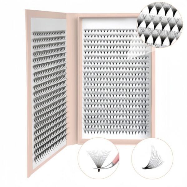 双面大托盘3 Premade Volume Lash Fans Wholesale | Custom Eyelash Extensions 6-20mm Korean PBT | OEM Private Label Supplier