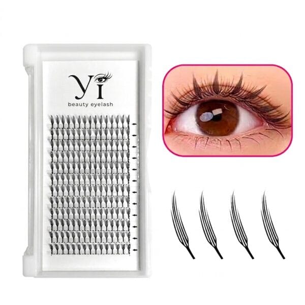Wholesale Premium Pre-made Anime Spiky Matte Soft and Fluffy Lash Extensions For Professional Salon Use