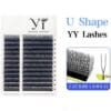 品牌5 OEM/Private Label U-Shape Clover Lashes Matte Black Soft Synthetic Fiber High Efficiency YY 3D 4D 5D Eyelash Extensions Factory Supplier