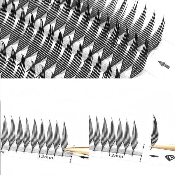 Wholesale Premium Pre-made Anime Spiky Lash Extensions Matte Soft and Fluffy For Professional Salon Use