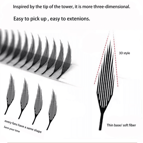 Wholesale Premium Pre-made Anime Spiky Matte Soft and Fluffy Lash Extensions For Professional Salon Use