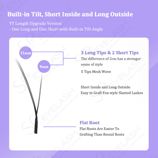 Wholesale Hand-Woven Fox YY Flying 3D 4D W Matte Black Soft Synthetic Lash Extensions Bulk Supplier