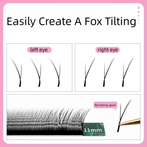Wholesale Hand-Woven Fox YY Flying 3D 4D W Matte Black Soft Synthetic Lash Extensions Bulk Supplier