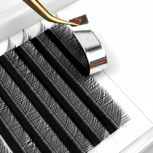 铝箔胶 YY eyelashes 3D 4D 5D W Shaped Eyelash Extensions Volume Clover Lashes Matte Black Soft PBT Fiber for Professional Lash Technicians