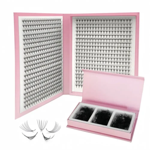 高档包装1 3D 4D 5D 6D Premade Fans with Luxury Book Box Packaging for Wholesale Lash Extensions