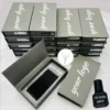 Premium 5D W Shape Lash Extensions in custom logo grey magnetic box