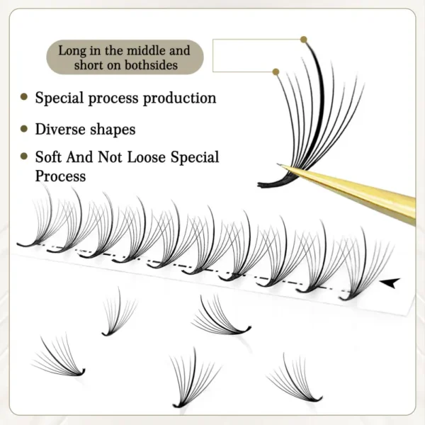 WISP7 Wholesale 7D Wispy Premade Lash Fans – Soft Volume Eyelash Extensions for Professional Lash Artists