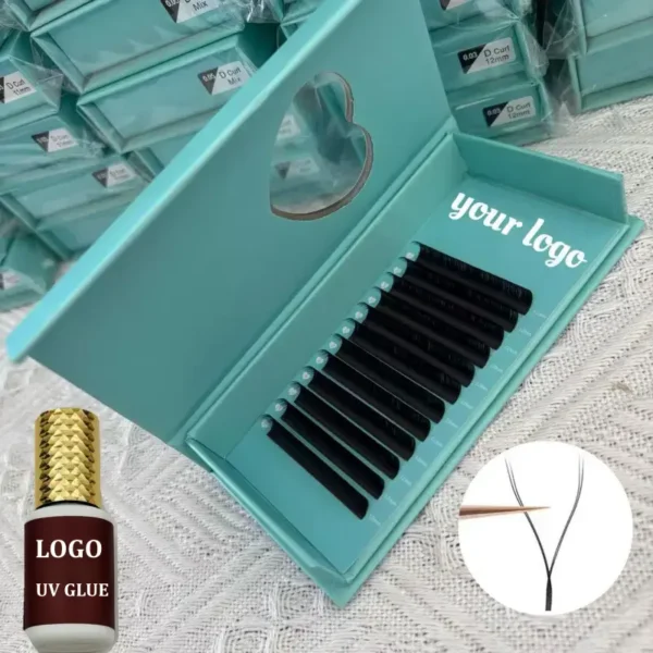 Custom Logo YY 3D 4D 5D W Shape Lash Extensions with Luxury Magnetic Box