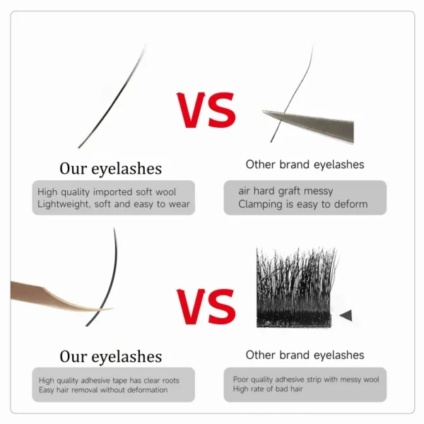 flat lash 4 Premium Ellipse Flat Lashes Extensions – Professional Matte Black Split-Tip Lashes for Private Label & Wholesale