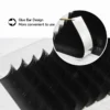 flat lash 5 Premium Ellipse Flat Lashes Extensions – Professional Matte Black Split-Tip Lashes for Private Label & Wholesale