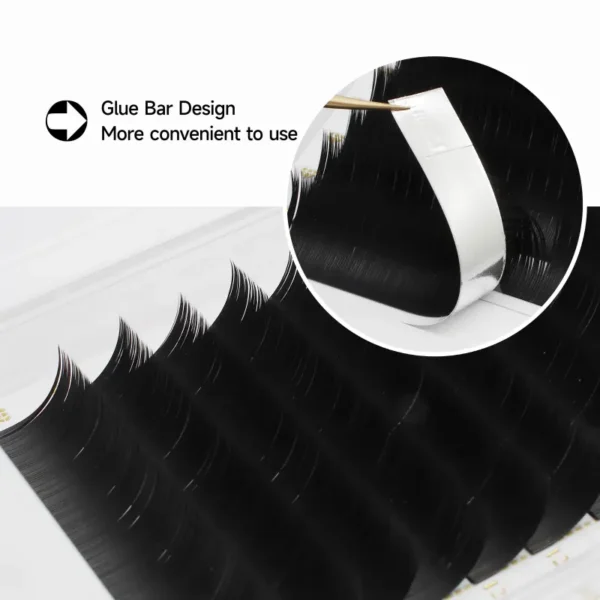 flat lash 5 Premium Ellipse Flat Lashes Extensions – Professional Matte Black Split-Tip Lashes for Private Label & Wholesale