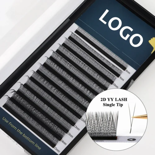 2D Y-2 Premium matte Clover Lashes wholesale, 2D Y-shape eyelash extensions for professional salon use